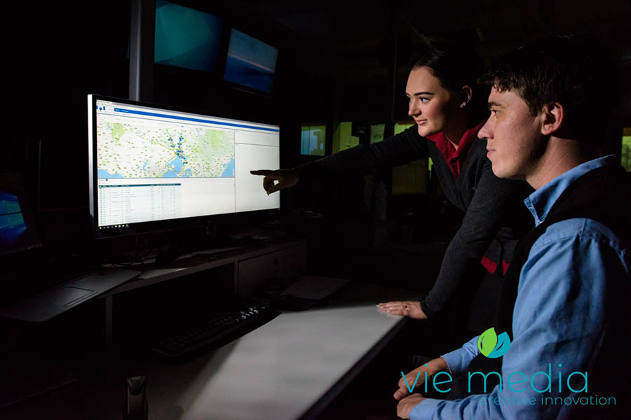 Two workings in a logistics business, mapping to supply chain units on an interactive map.  